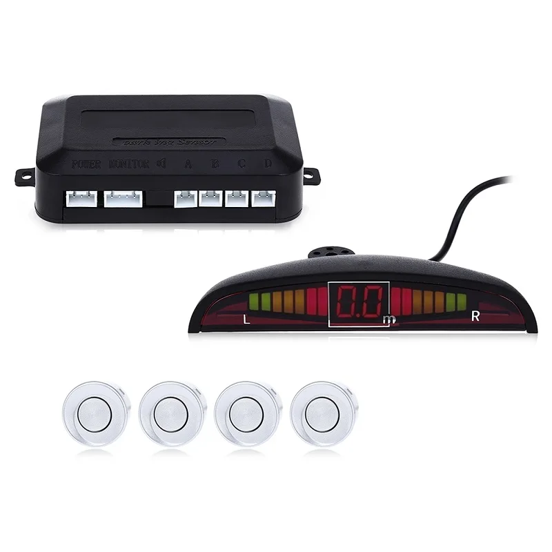 1 Set Car Parking Sensor Kit Car Auto LED Display 4 Sensors For All Cars Reverse Assistance Backup Radar Monitor Parking System