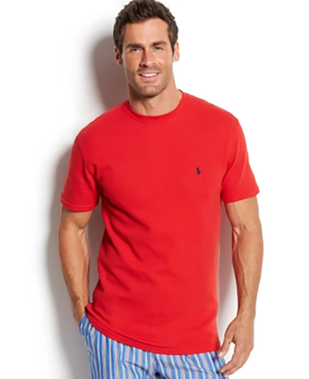 red polo v neck t shirt