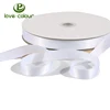 Custom different size white color satin ribbon for packing