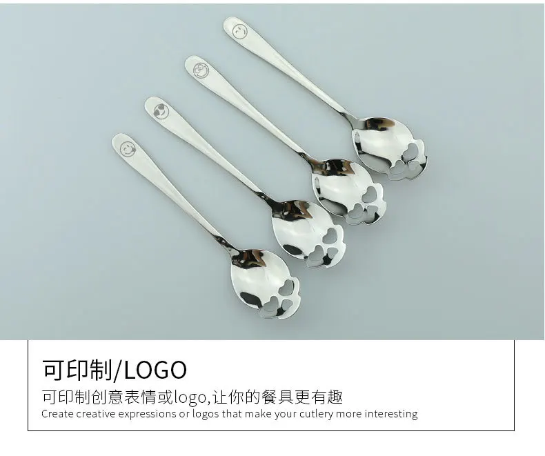 In Stock Stylish Stainless Steel Skull Shape Coffee Sugar Dessert Skull spoon