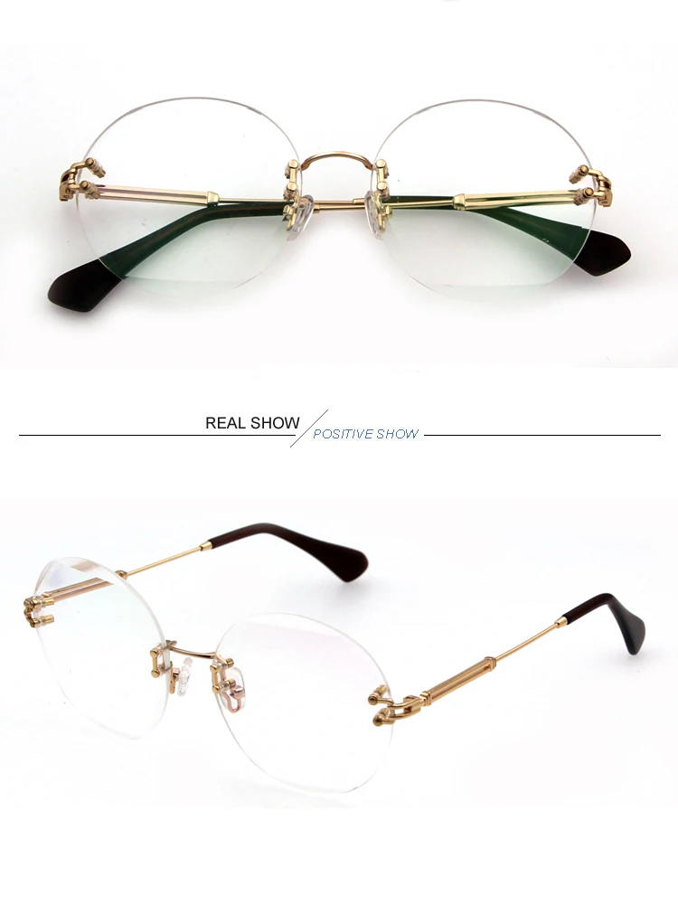 処方メガネ眼鏡光学ファッション女性カスタムラウンドメタルリムレス眼鏡フレーム Buy リムレス眼鏡フレーム リムレスprecriptionメガネ 眼鏡光学フレーム Product On Alibaba Com