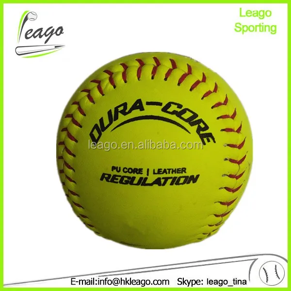 Slowpitch Softball Balls,Split Leather Softball,Official Tournament