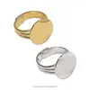 Gold and Silver Plated Adjustable Ring Blank Finding for Ring Components
