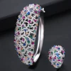handmade Indian gold plated jewelry, engrave flower broad latest gold bangle designs, fashion bangle