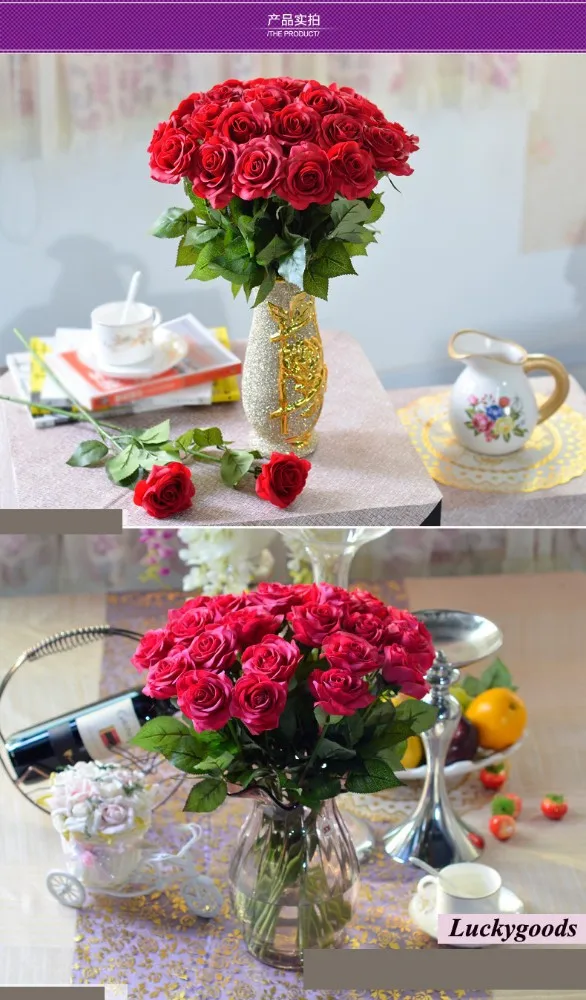 Lfr057-white Decorative Rose Flower Hot Sale Royal Blue/pink/red