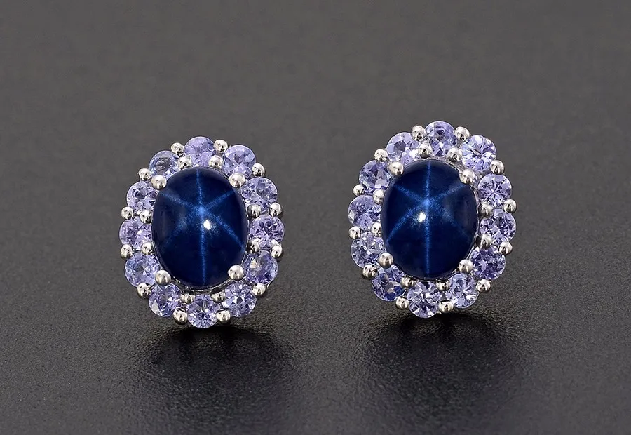 factory price oval cabochon blue star sapphire