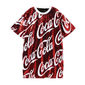 Ladies new design quality free promotional reflective sequin t shirts wholesale Ladies new design quality free promotional reflective sequin t shirts wholesale