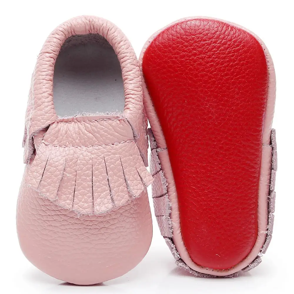 정품 가죽 Fringe Baby Shoes Red Bottom Baby 모카신 대 한 신생아 제 워커 Buy 레드 바닥 아기