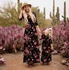 Family Matching Clothes 2019 New Three Quarter Printed Long Dress Mother Daughter Dresses Matching Outfits Mommy and me clothes
