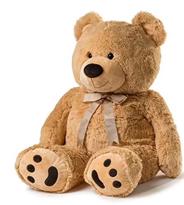 Enorme Teddy Bear/piedi Ricamo Zampa Carino Farcito Orso Bruno 