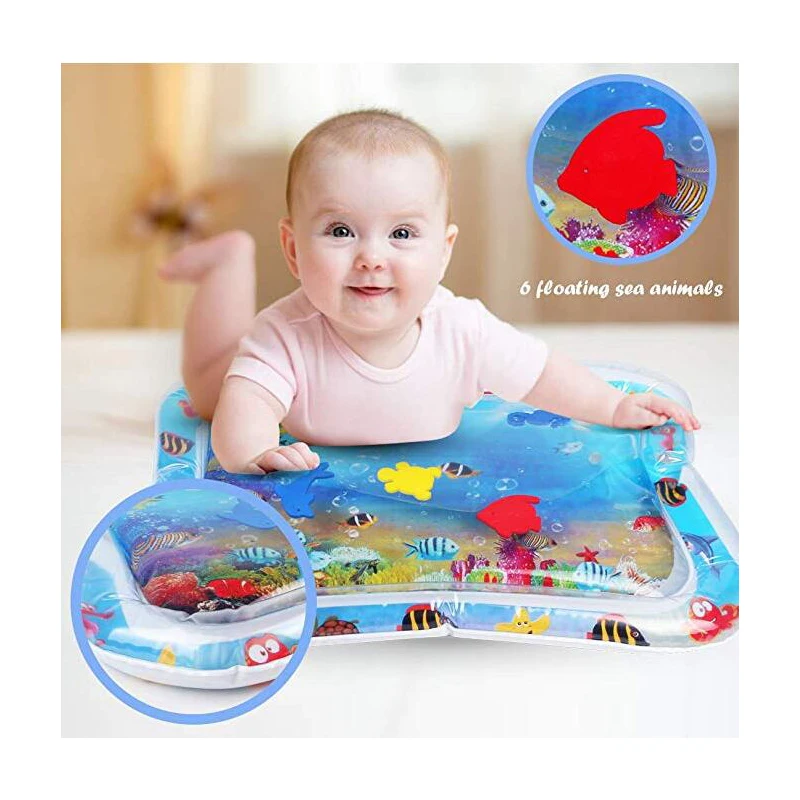 Inflatable Tummy Time Water Mat For Kids Infants Baby Stimulation