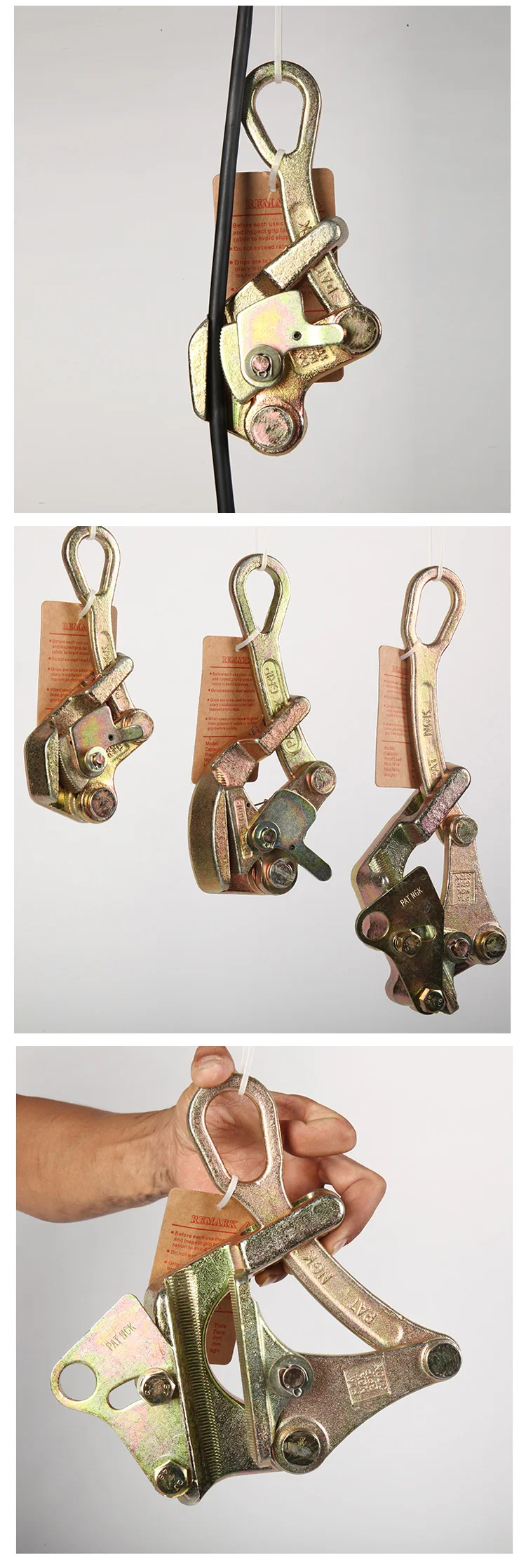 Flexible Wire Rope Gripper Self Gripping Come Along Clamp Products from