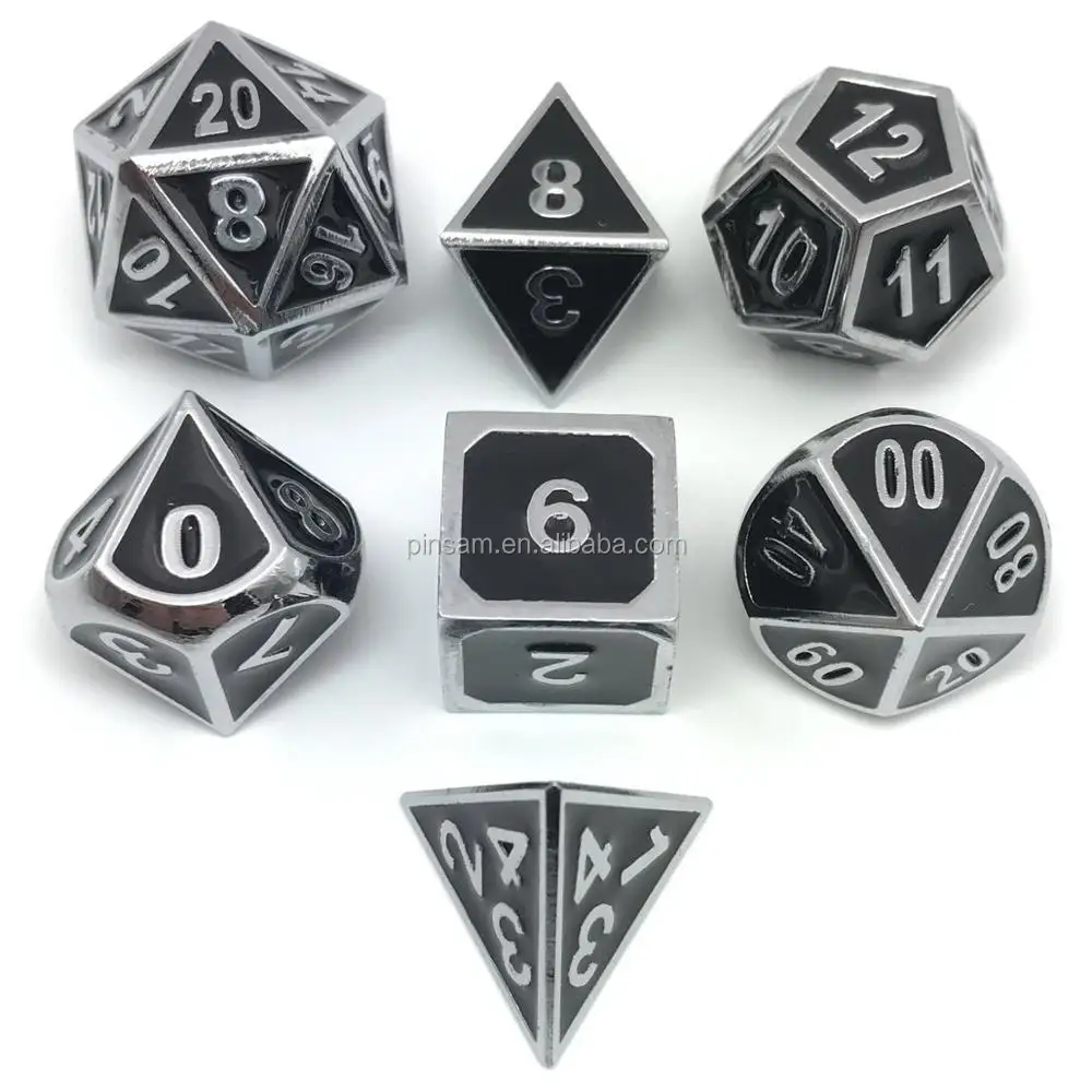 Игральные кости металлические. Игральные кубики. Никель Дайс. Tohaa d20 dice Set. Se dice