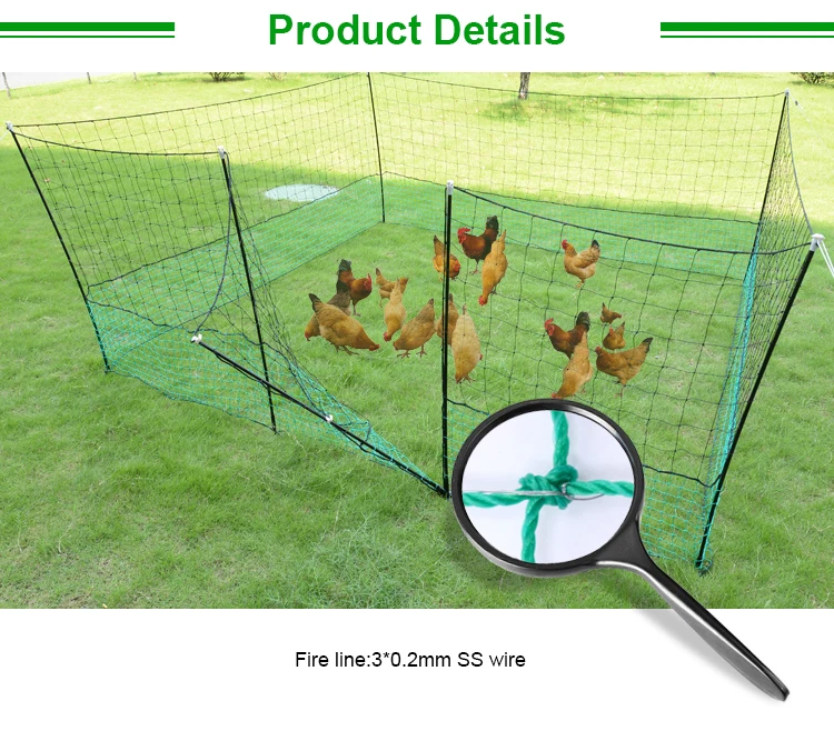 12 M Mesh Fencing Garden Net Portable Poultry Fence Movable Electric Chicken Netting Fence Buy