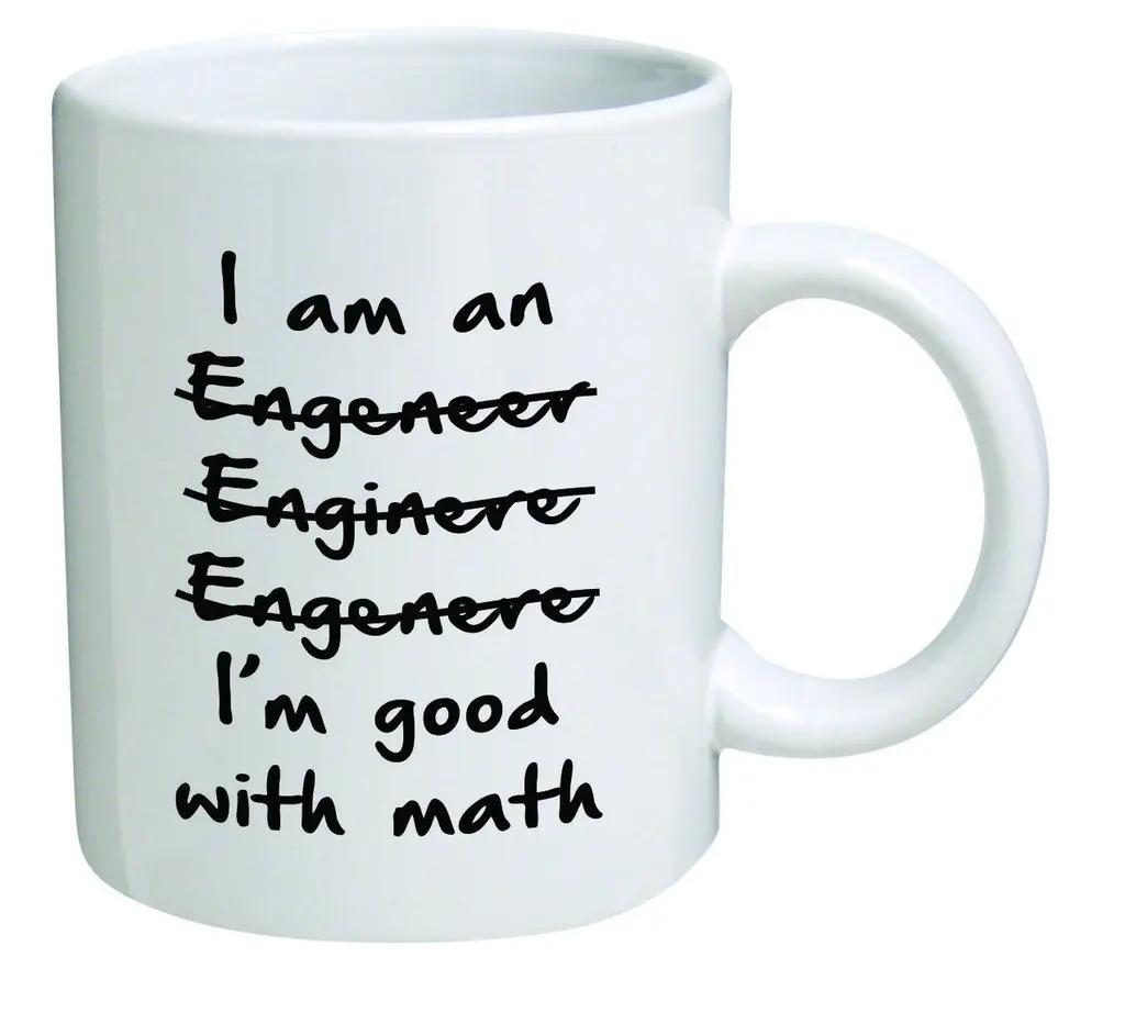 Popular Design Custom Office Cup - Funny Wrong I'm An Engineer Good with Math - 11 Ounce Ceramic White Coffee/Tea Cup