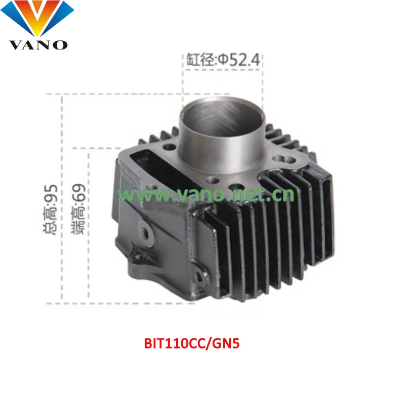 110cc iron 52.4mm motorcycle cylinder block BIT110 GN5