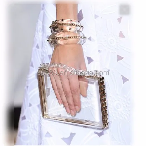 clear lucite clutch