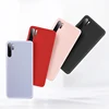 AT For HUAWEI MATE 20X 10 9 PRO Honor 8S V10 V9 P8 Young Y9 2019 Silicone Liquid Case with Soft Microfiber Cloth Lining Cushion