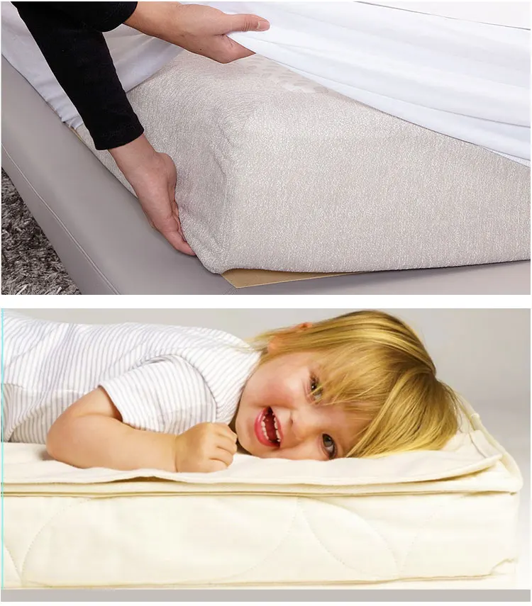 Vinyl Fitted Noiseless Waterproof Hypoallergenic Plastic Mattress Cover