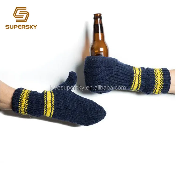 Beer Mitten Koozies Stocking Stuffer For Sports Fans Christmas Beer Can