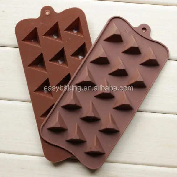 15-Cavity Pyramid Ice Tray Silicone Mold Cake Chocolate Baking Fondant Mould 