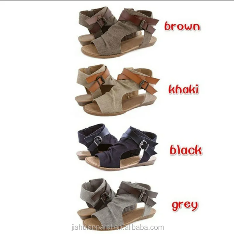 flat canvas sandals