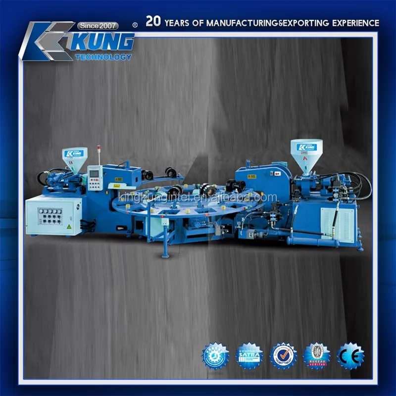 Full Automatic Eva Two / Three Color Rotary Injection Molding Machine