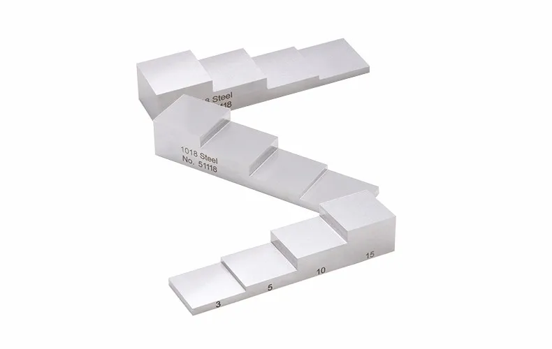 Brand New 4-Step Calibration Block for Ultrasonic Thickness Gauge 3//5//10//15mm