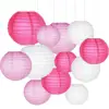 8 inch Round White,Pink, Dark Pink Paper Lantern for Wedding,Birthday,Bridal,Baby shower Party Decoration