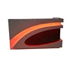 Custom made unique design acrylic solid surface lobby reception counter for hotel