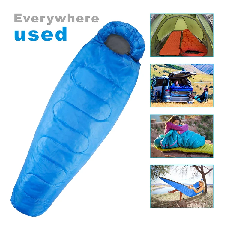 Outdoor Ultralight Portable Mummy Sleeping Bag Camping With Drawstring