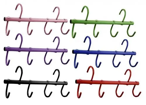 Showman 4 Hook Portable Travel RED Tack Rack for Trailer or Barn