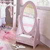 Pink and white girls Imagination Inspiring kids modern wooden standing mirror TYKM001