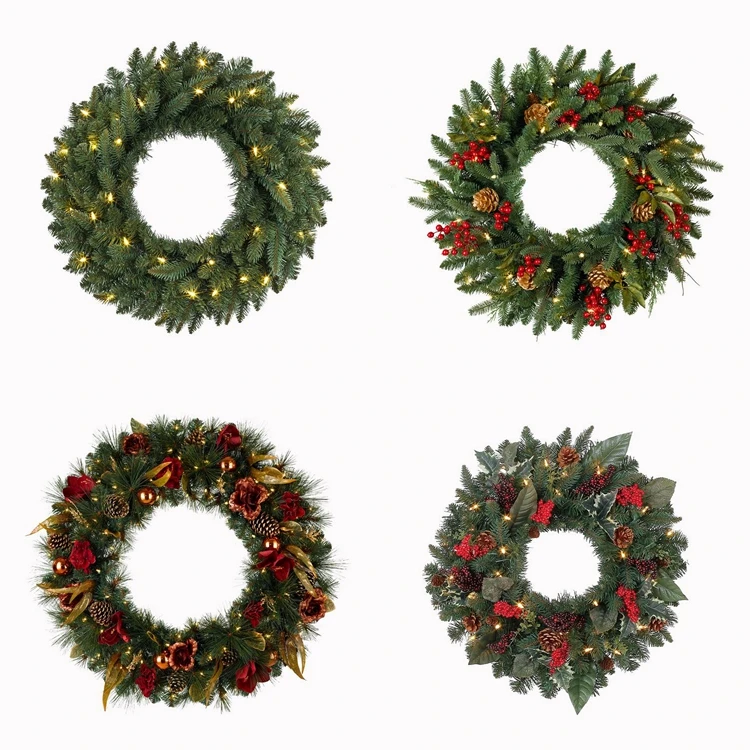 Cheap Pvc Green Plain Christmas Wreath - Buy Plain Christmas Wreath ...