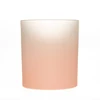 Glass Manufacturer 300ml 10oz Cylinder Short Round Frosted Colorful Glass Candle Jar Holder Wholesale