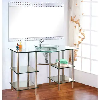 High Quality Solid Wood Bathroom Cabinet Gl Wash Basin Pvc High Quality Solid Wood Bathroom Cabinet Gl Wash Basin Pvc Vanity