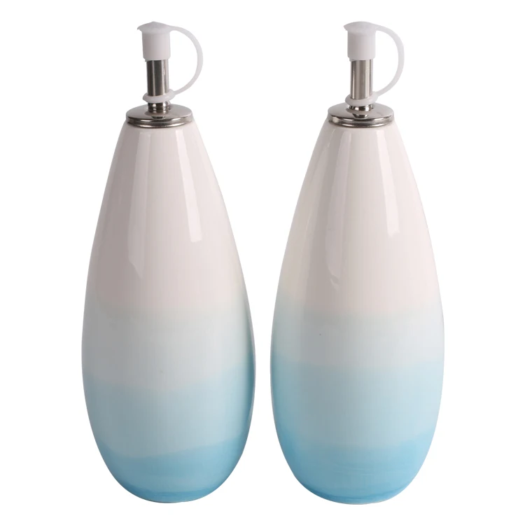 Hot sale decorative empty ceramic wholesale oil and vinegar bottles