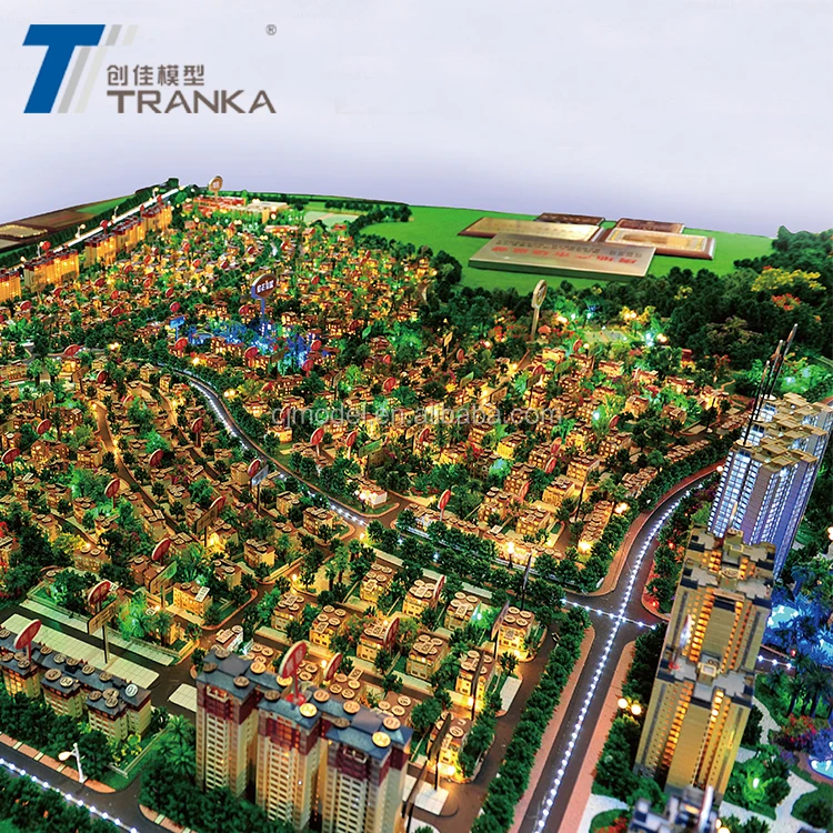 Customized miniature city models for construction