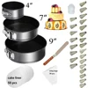 108 pcs set Non-stick & Leakproof Bakeware Mold Cake Pan Set for beginner with Springform Pan Set ,tips and pastry bag