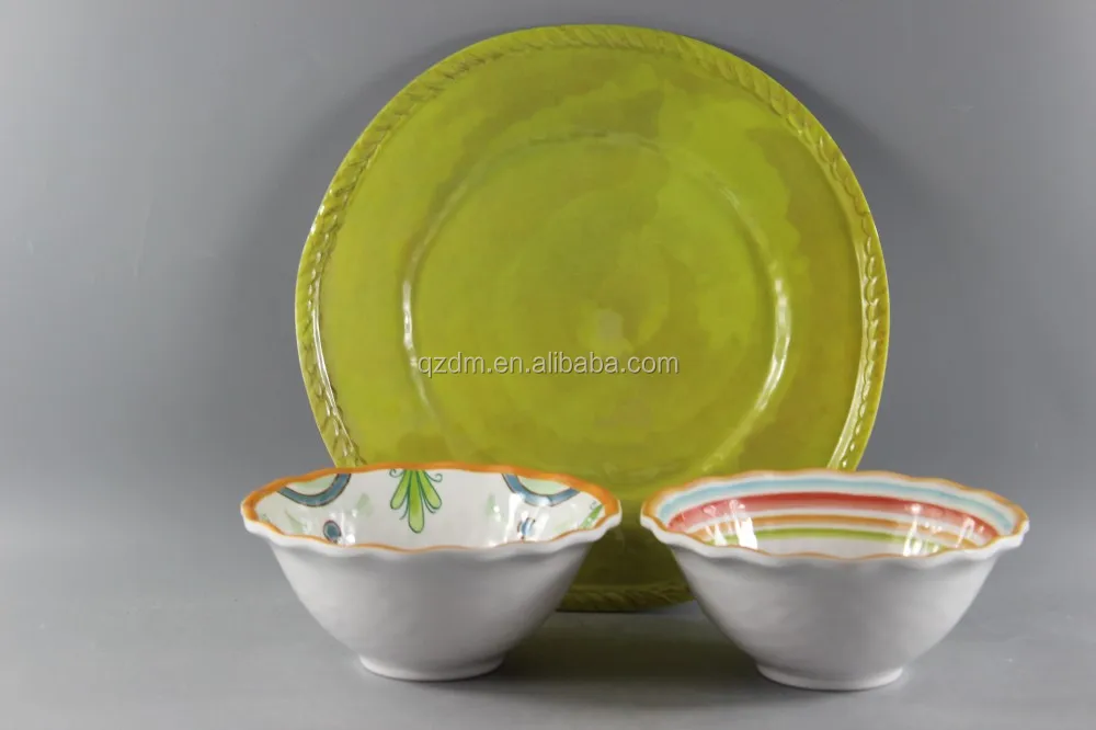 2016 New Design Melamine Plate And Bowl Set