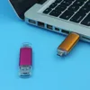 matt coating 2 usb connectors usb drive dual usb stick memory for cellphones 32gb