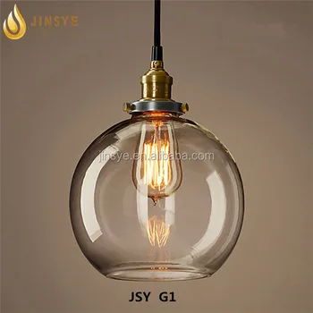 Glass Sphere Pendant Light modern hanging round ball pendant lamp glass ball light