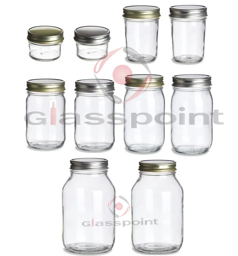 Eco Mason Tapered Glass Jar 4oz W/gold Lid - Buy Glass Jar,Glass Jar ...