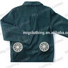 Air conditioned jacket with fans and battery