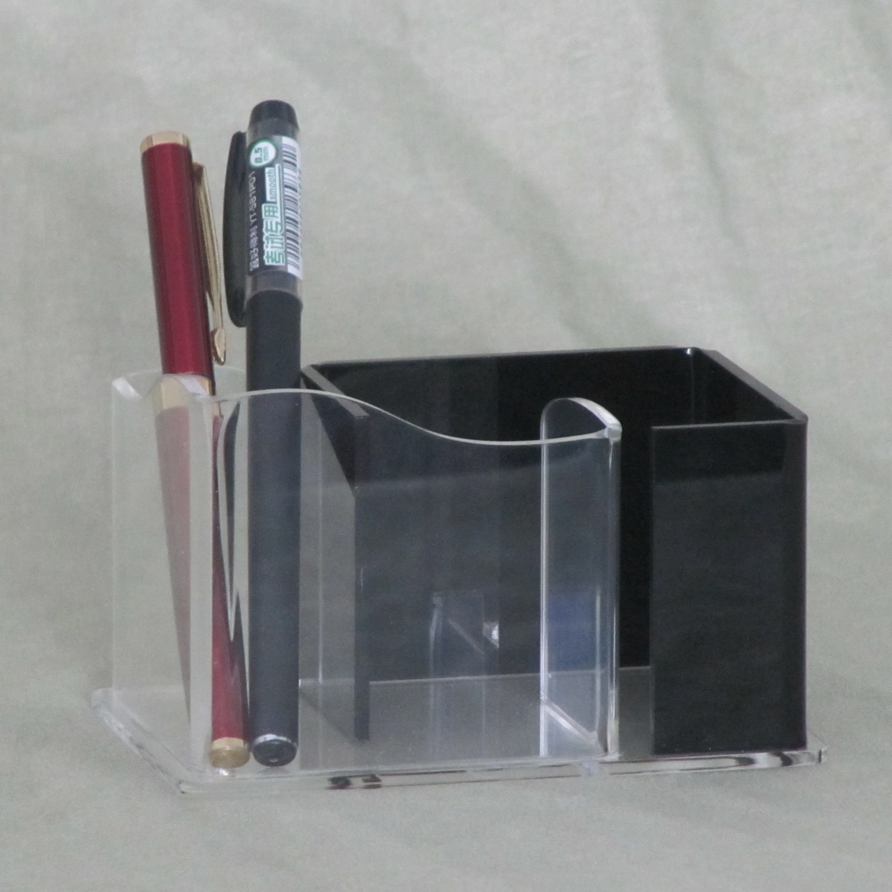 Custom Table Handmade Pen Holder Plastic Pencil Box Clear Acrylic Pen
