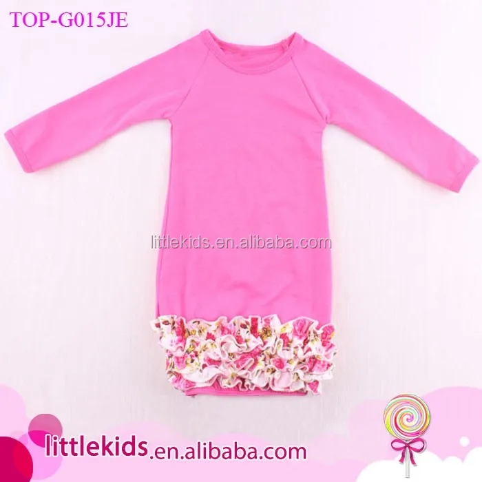 Cute Blank Baby Icing Raglan Gown Nightgown For Newborn Infant Toddler