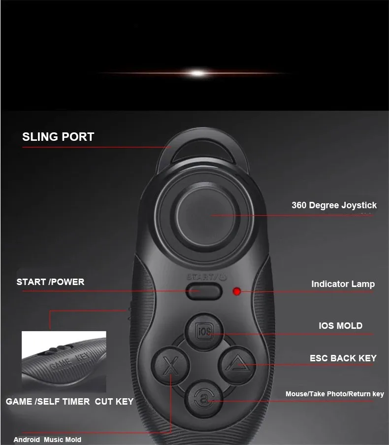 accept small order mini Wireless Bluetooth Game Controller Joystick for Android / iOS for iPhone ,mini joystick gamepad