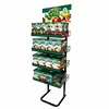 wire shelving display stand with wheels kitchen storage fixture restaurant vegetable fruit hand push cart seasoning food shelf