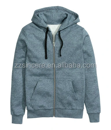 2016 newest blank zip up fleece fashion hoodie jacket