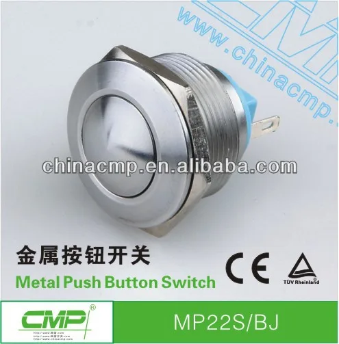 CMP low-profile push button switch 250v 22mm Series CE and TUV approval